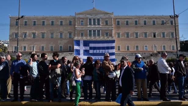 Bilder von den Protesten in Athen