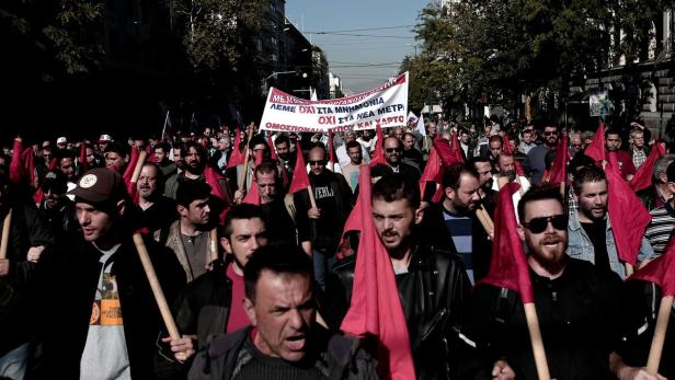 Bilder von den Protesten in Athen