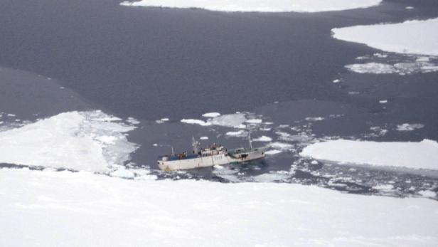 Crew kämpft gegen Untergang in Antarktis