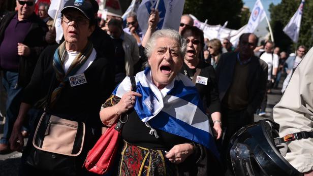 Bilder von den Protesten in Athen