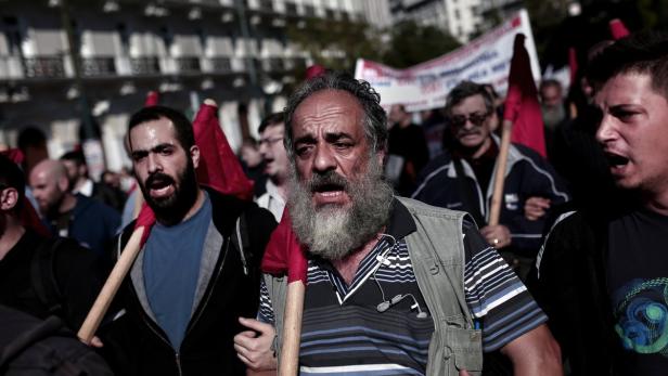 Bilder von den Protesten in Athen