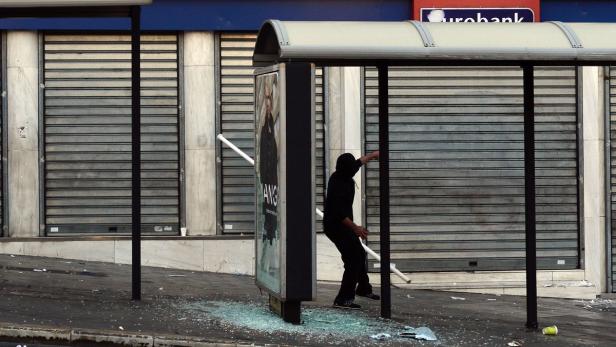 Bilder von den Protesten in Athen