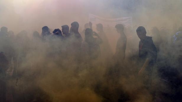Bilder von den Protesten in Athen
