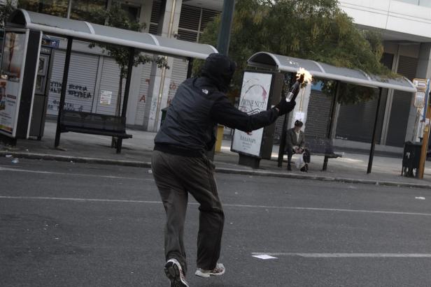 Bilder von den Protesten in Athen