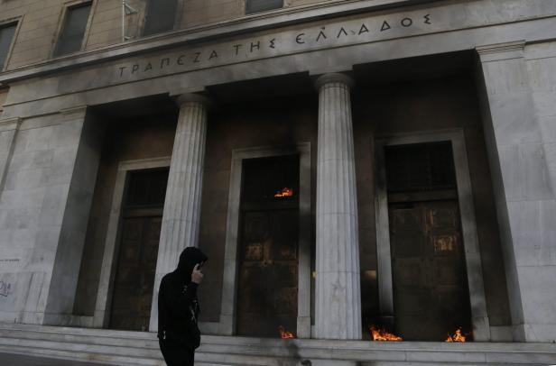 Bilder von den Protesten in Athen