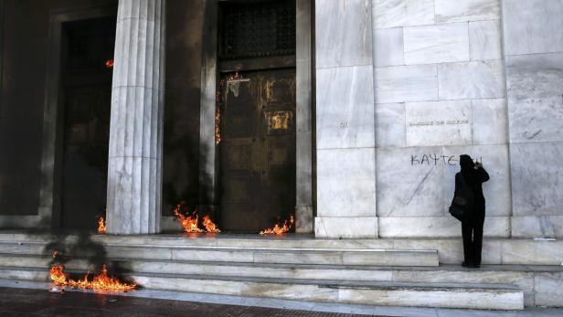 Bilder von den Protesten in Athen
