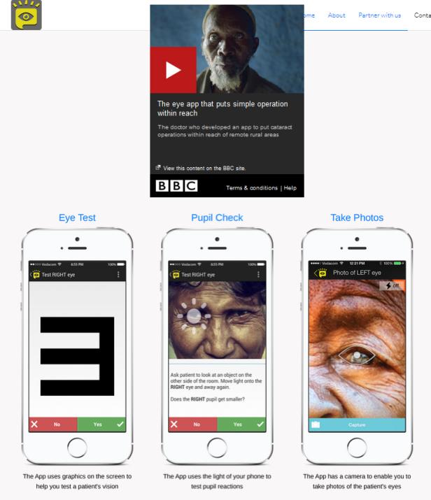 Eine App zur Augendiagnostik auf Smartphones wird vorgestellt.