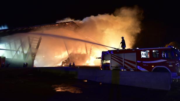 Großbrand in Pelletswerk