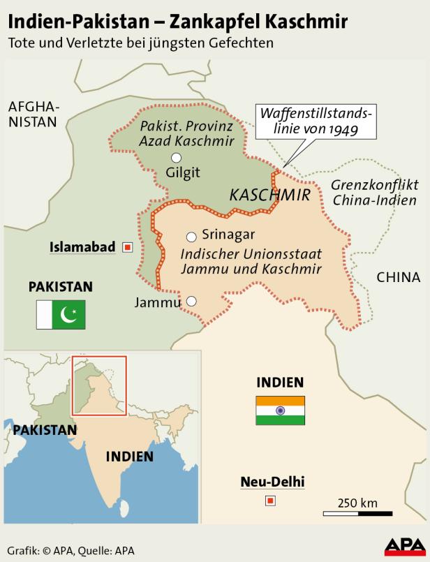 Erneut heftige Kämpfe in Kaschmir