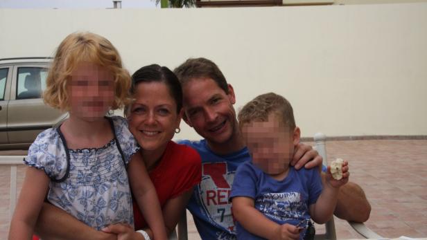 Doris Povse mit Sofia, ihrem Lebensgefährten und Sohn Philip