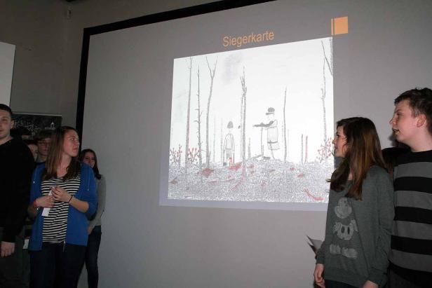 Jubel und Elend, 1. WK, Schallaburg, Kids der NMS Loosdorf, Gruppenbild