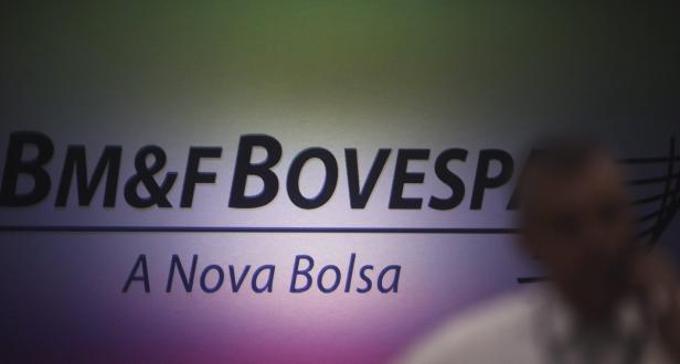Das Logo der brasilianischen Börse BM&F Bovespa ist zu sehen.