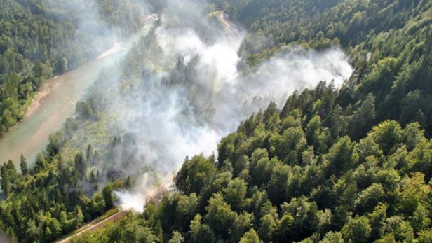 Im Gesäuse löste ein Zug einen Waldbrand aus