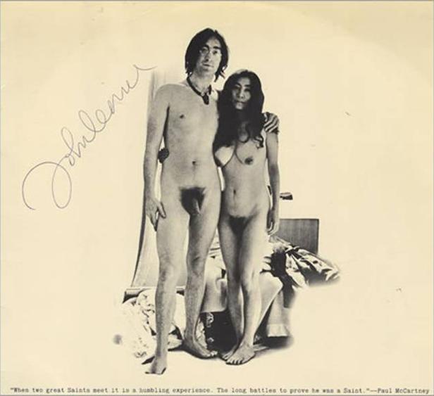 John Lennon und Yoko Ono auf dem Cover ihres Albums „Two Virgins“.