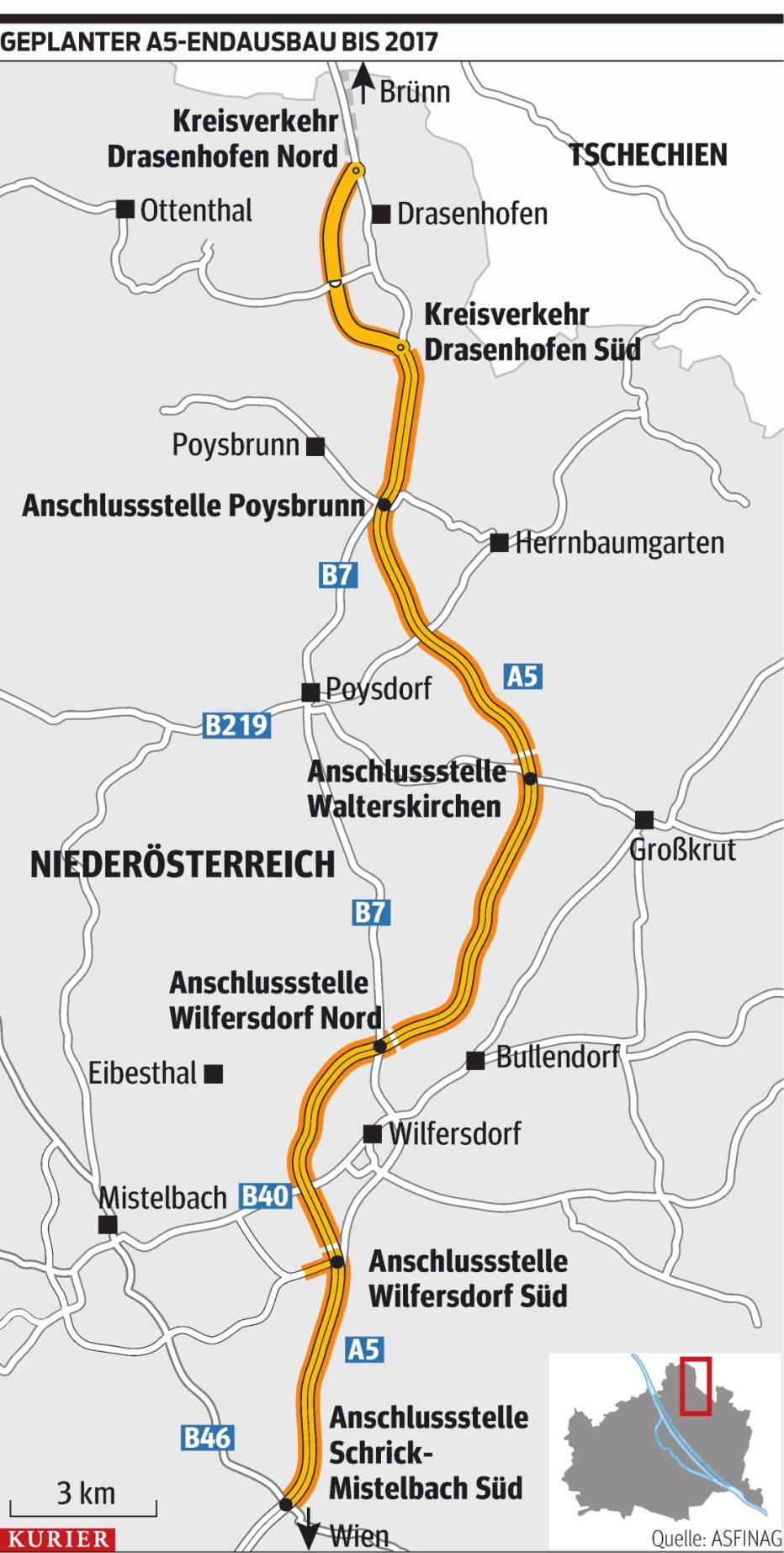 Endlich ein Ziel für die A5 | kurier.at