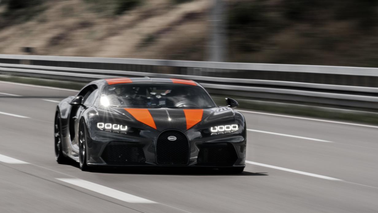 Neuer Rekord Bugatti Chiron fährt 20 km/h