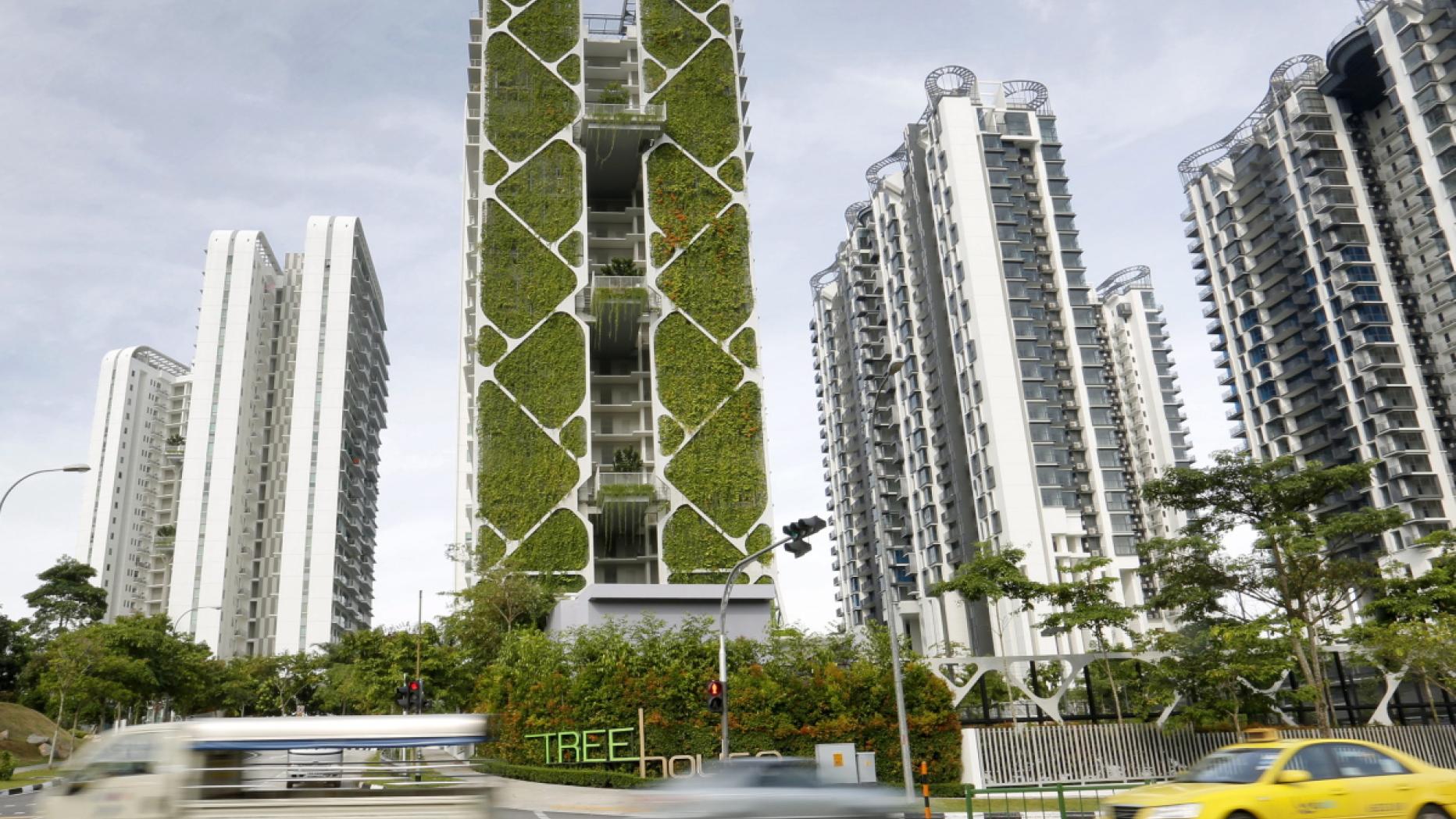Singapur Weltgrößter vertikaler Garten