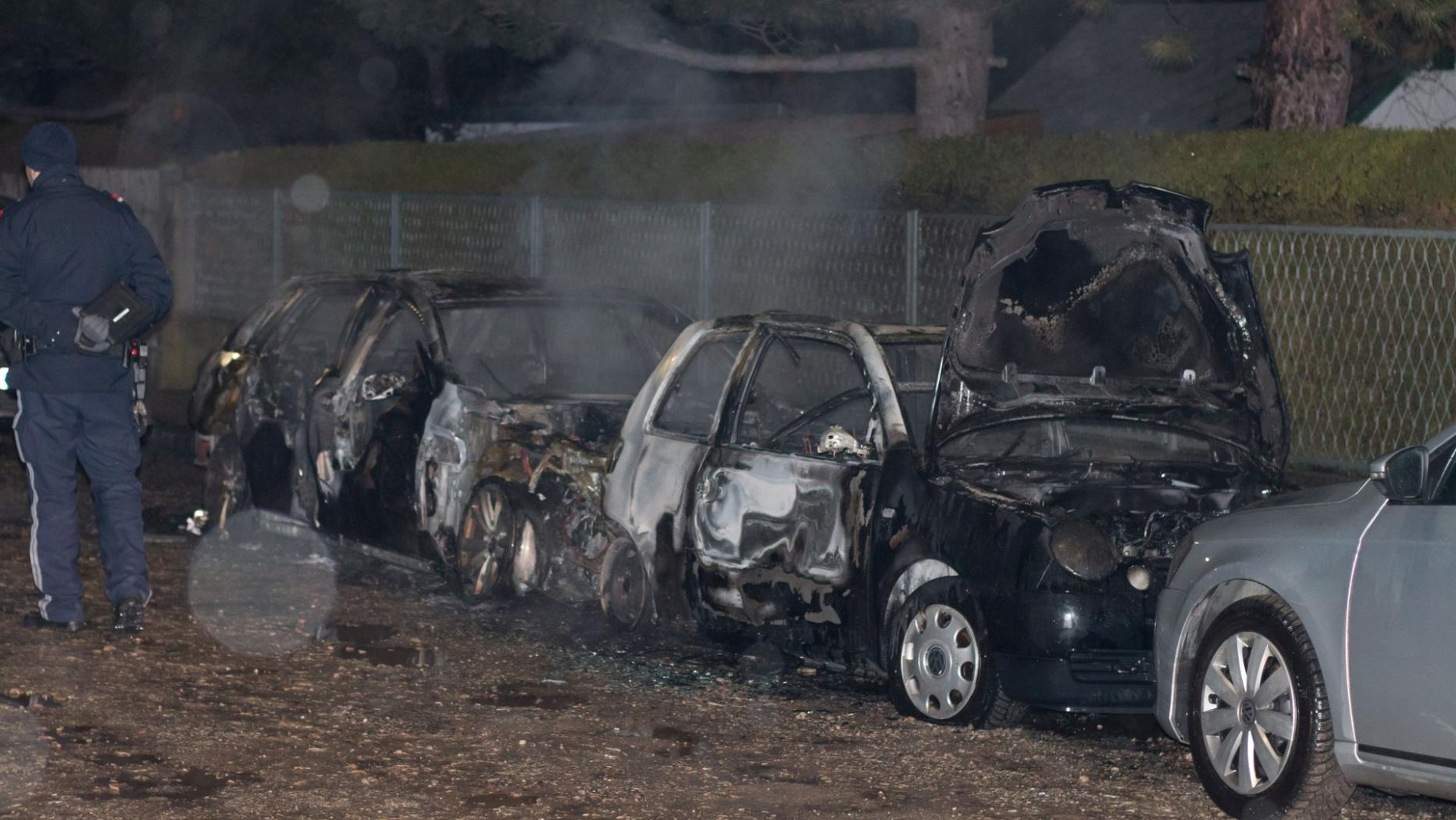 Wien: Fünf Autos Gingen In Flammen Auf