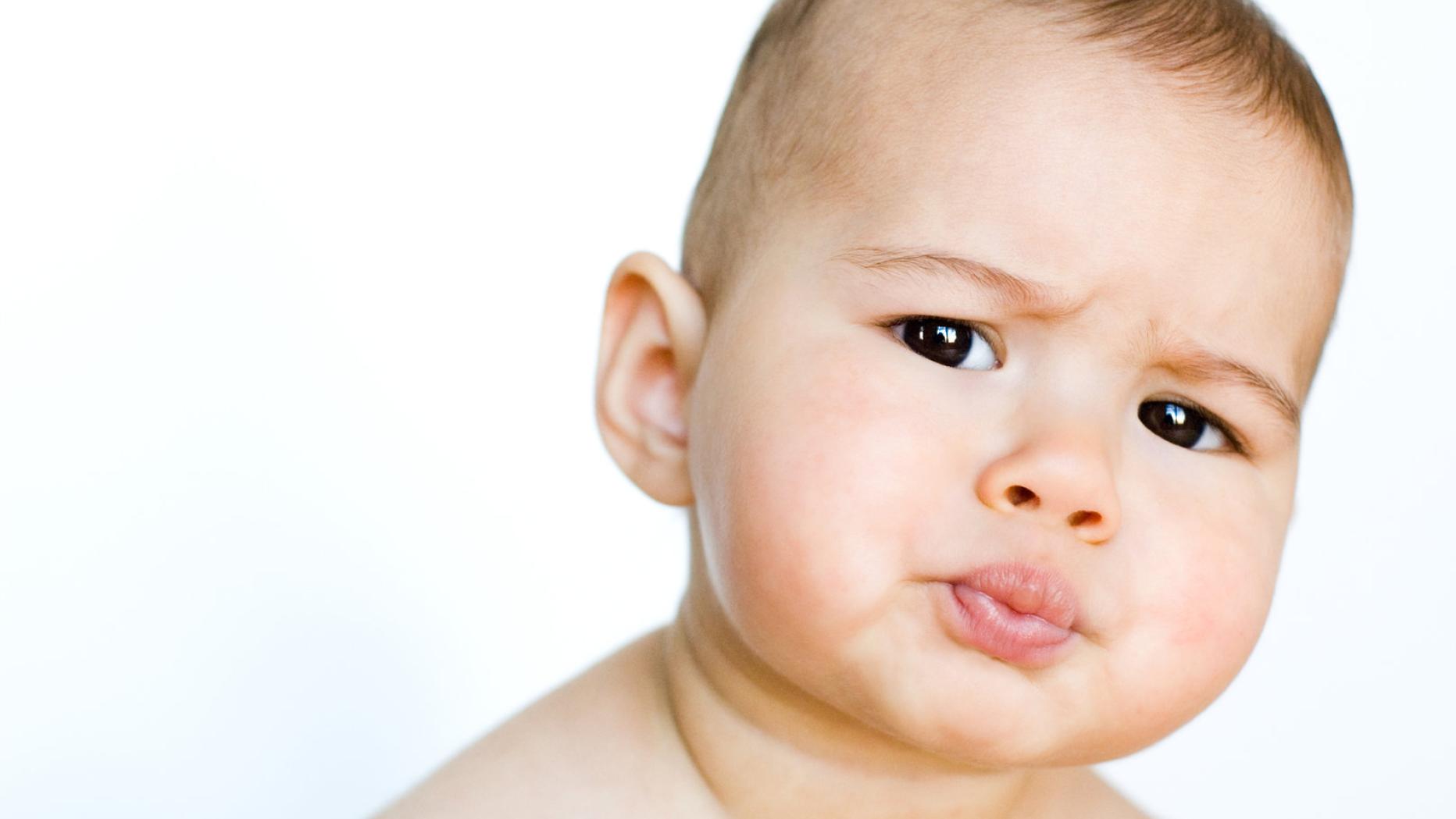 Silly photo. Silly baby. Babay. Silly baby. Small baby.