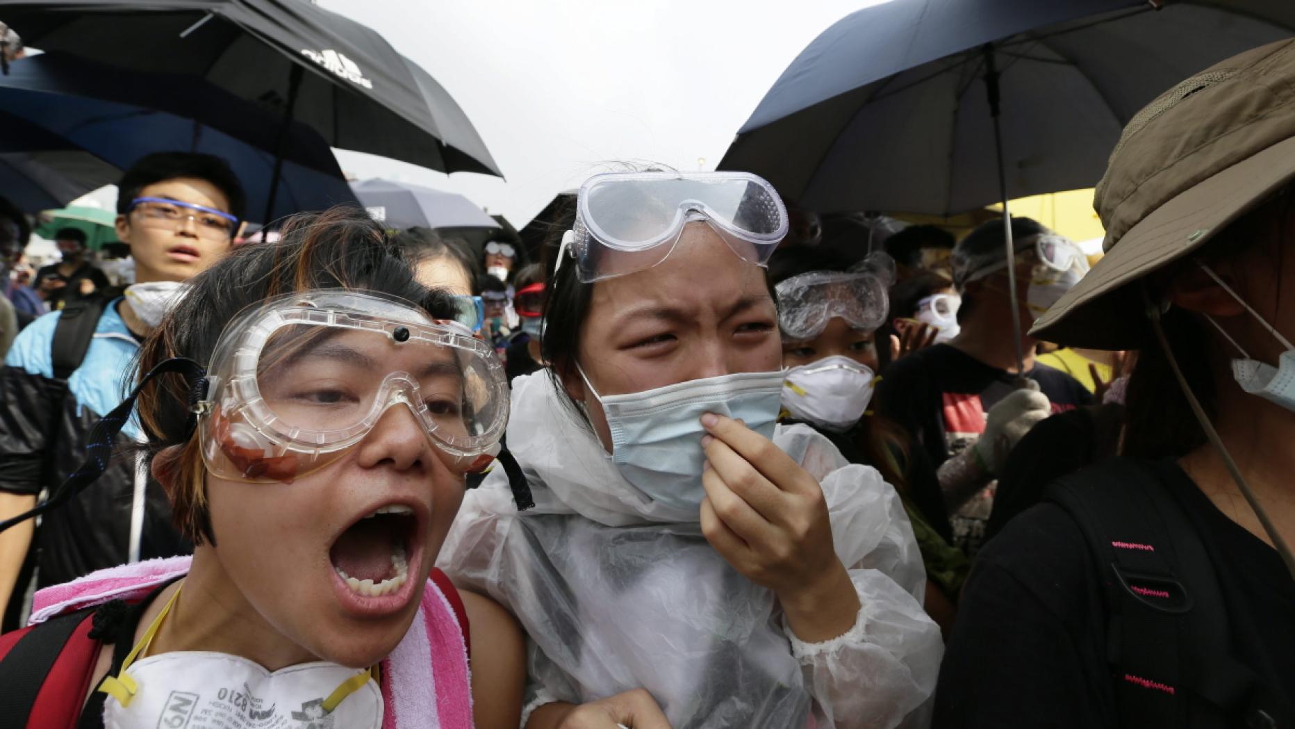 Hongkong Vermummte Boykottieren Demos Kurier At