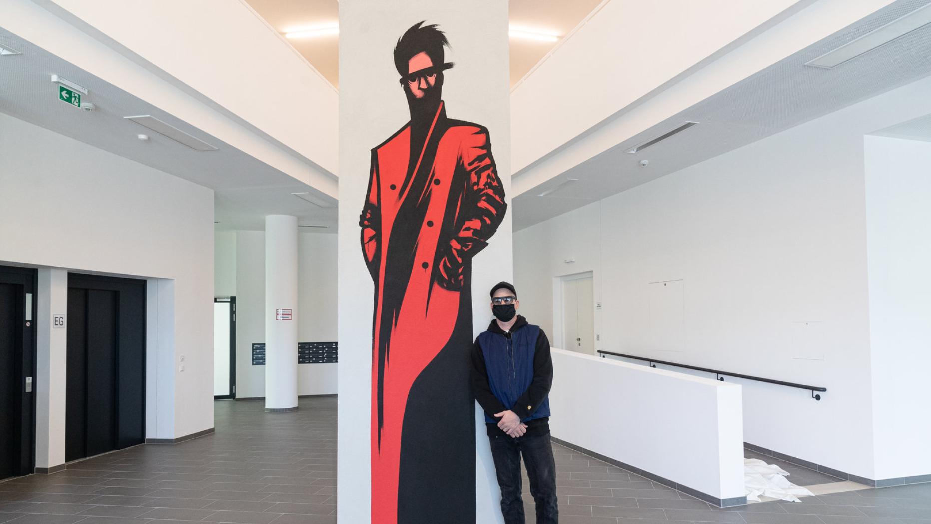 Kunst am Bau Werke von Künstler Golif erstmals in Wohnanlage