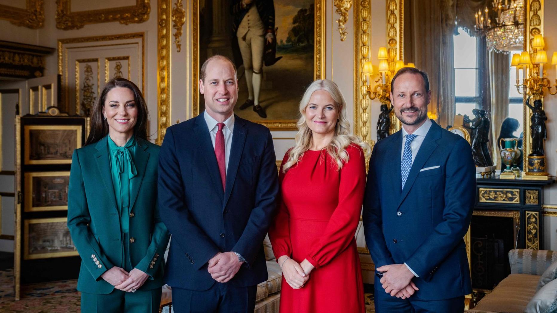 Kate Und William Empfingen Haakon Und Mette-Marit Auf Schloss Windsor