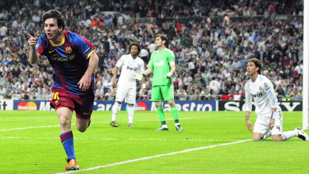 Eine Bank im Clásico: Lionel Messi hat in 30 Duellen mit Real Madrid bislang 21 Tore erzielt.