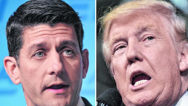 Sind einander nicht grün: Paul Ryan (l.) und Donald Trump.