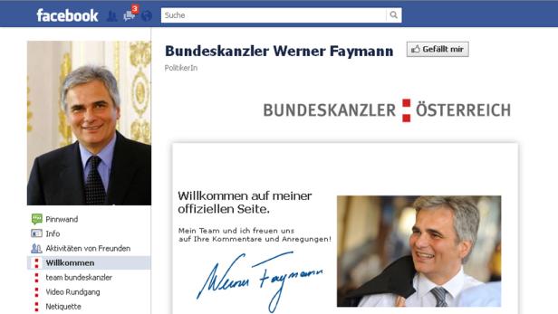 1319716795.jpg Wirbel um Faymanns Facebook-Auftritt