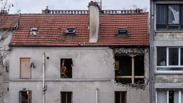 Hinterhof in Saint-Denis: Hier lieferten sich IS-Terroristen ein Feuergefecht mit der Polizei