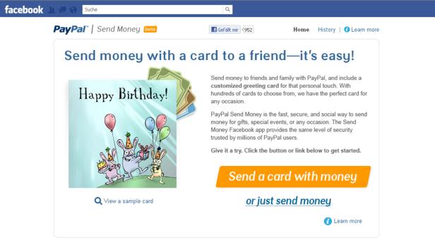 1321609510.jpg Geld-Grüße mit PayPal-App auf Facebook
