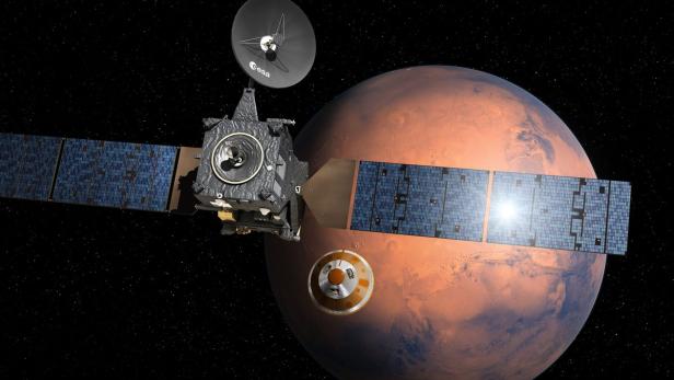 Landemodul „Schiaparelli“ und Orbiter erreichen den Mars