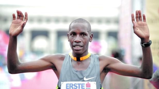 Zu gut: Henry Sugut aus Kenia beim Streckenrekord 2012.