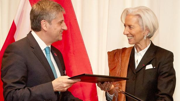 &quot;Sie sind hier daheim&quot;: IWF-Chefin Lagarde im Währungsfonds zu Spindelegger