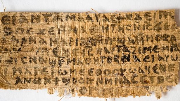 Undated handout image of an ancient papyrus writte