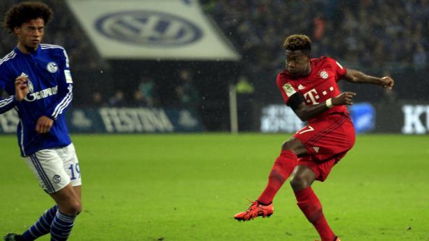 David Alaba brachte Bayern auf Schalke in Führung, musste später verletzt ausgewechselt werden.