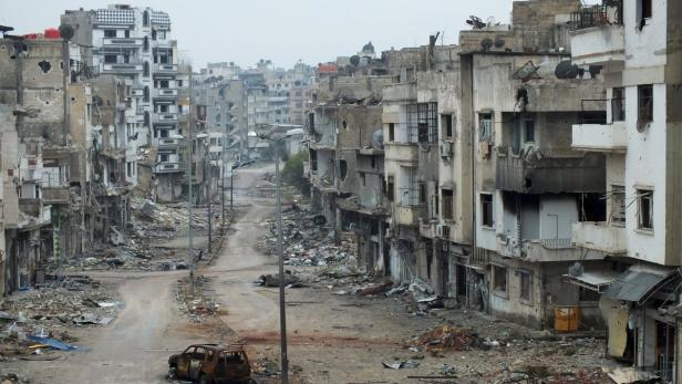 Komplett zerstört: Die syrische Stadt Homs.