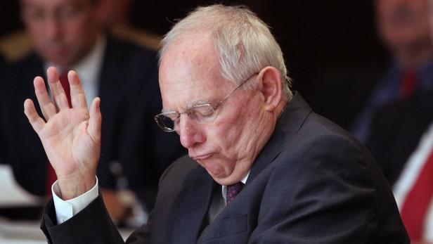 Wolfgang Schäuble beim Europäischen Bankenkongress in Frankfurt am Main