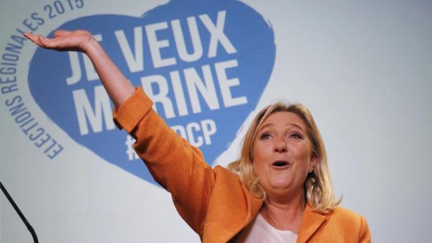 Marine Le Pen kann mit 40 Prozent der Stimmen bei den Regionalwahlen rechnen