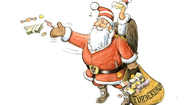 Der Weihnachtsmann-Politik geht es an den Kragen