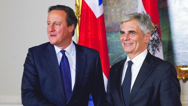 Freundliches Lächeln, harte Fronten: Camerons Pläne für eine EU-Reform kommen bei Faymann nicht gut an