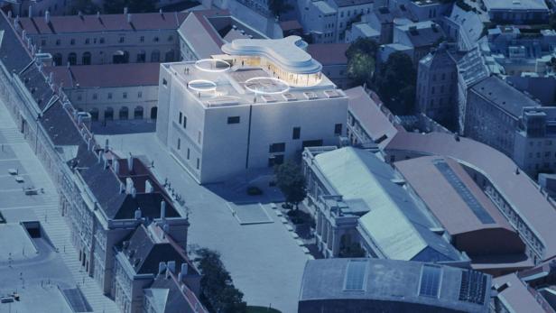 Libelle Leopold Museum MQ Museumsquartier… So soll die Libelle am Dach des Leopold Museums aussehen.