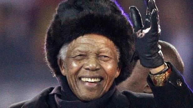 Einer seiner letzten öffentlichen Auftritte: Mandela bei der Schlussveranstaltung der Fußball-WM in Südafrika im Juli 2010