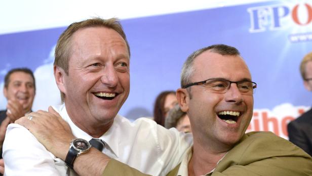Hans Tschürtz (li.) will bei der Gemeinderatswahl die Popularität von Norbert Hofer für die burgenländische FPÖ nützen
