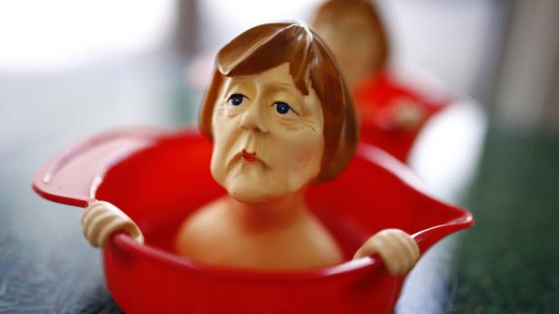 A lemon squeezer depicting German Chancellor Merke