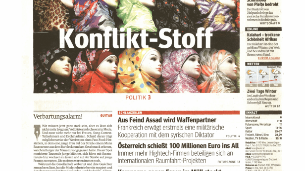 Schlagzeile vom 28.11.2015Konflikt-StoffKurier