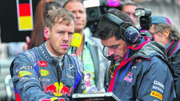 Sebastian Vettel war schon wieder langsamer als sein Teamkollege Daniel Ricciardo.