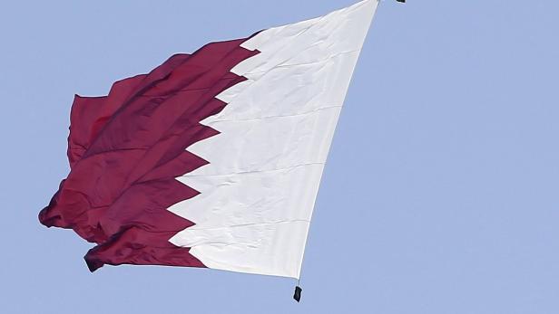 Die Nationalflagge Katars.