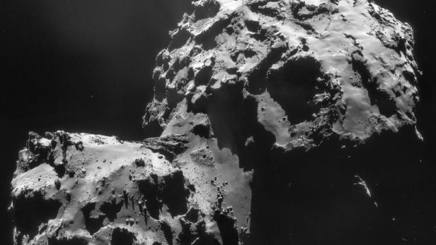 Aufnahme des Kometen 67P vom 10. Jänner aus einer Entfernung von 27,5 km