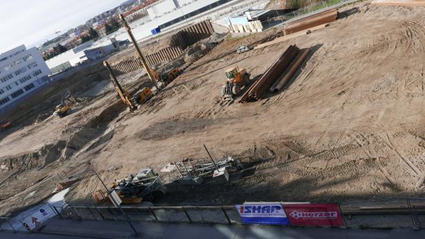 Heute Stillstand auf der Baustelle zwischen Muthgasse und Bahnhof Heiligenstadt